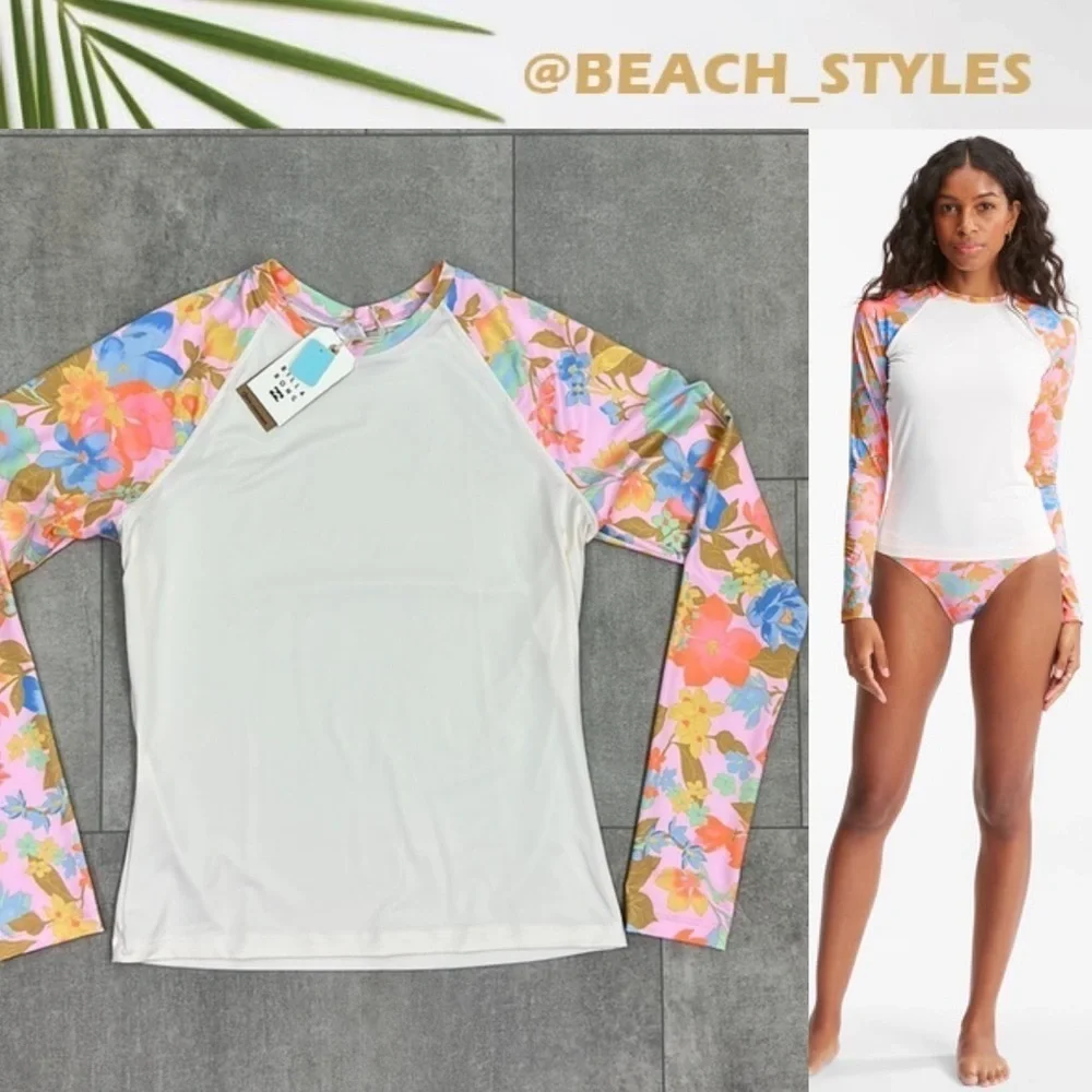🔆BILLABONG🔆 PICK ME UP LONG SLEEVE RAS GUARD SUN SHIRT - Picture 1 of 12